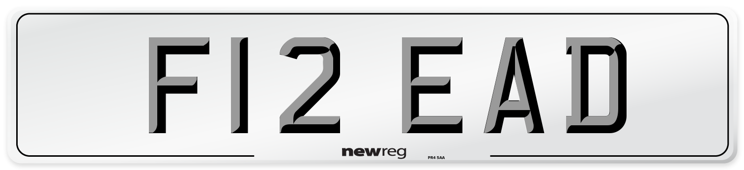 F12 EAD Number Plate from New Reg